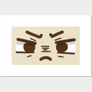 Angry Cute Face Posters and Art